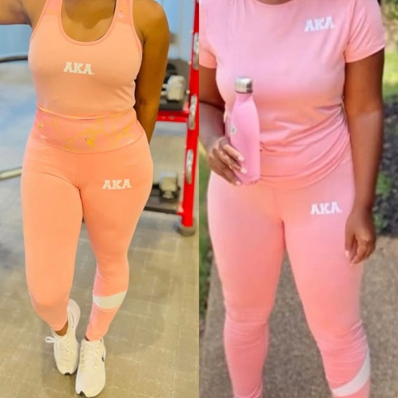 Alpha Kappa Alpha three-piece, leggings t-shirt, and racer back tank - Picture 1 of 1